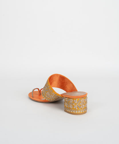 Lila Kolhapuri Block Heels