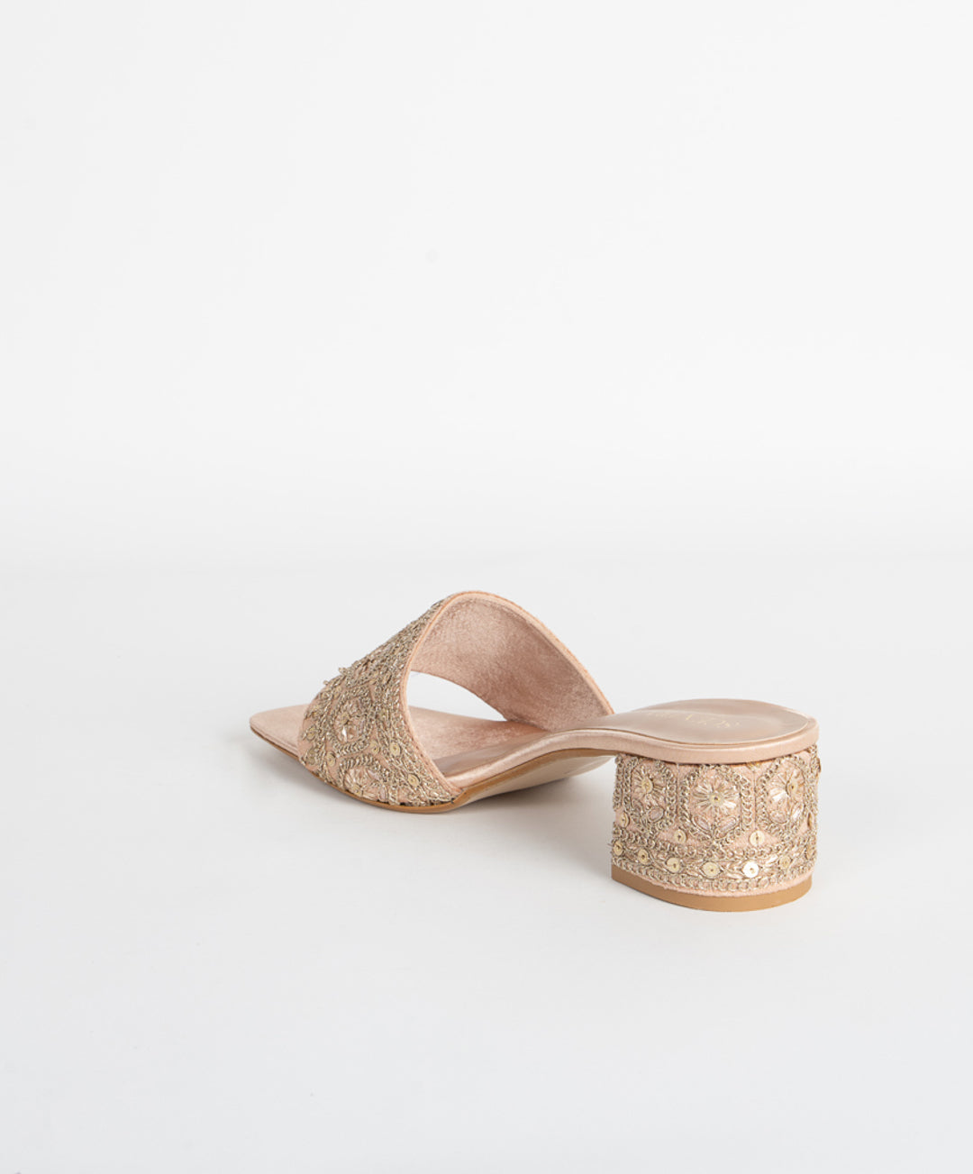 Isra Embroidered Block Heels