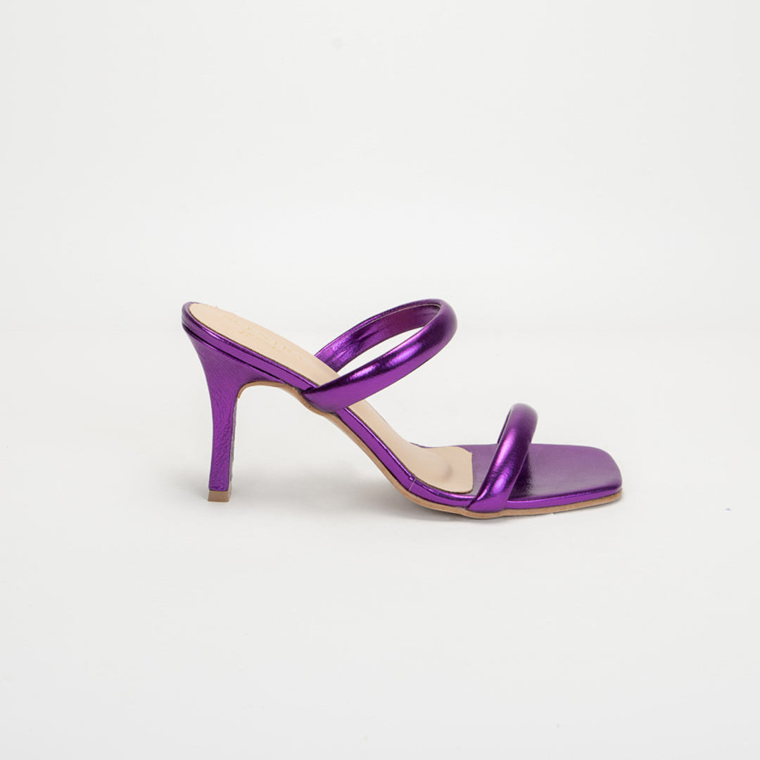 Kathrine Solid Heels Purple