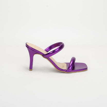 Kathrine Solid Heels Purple