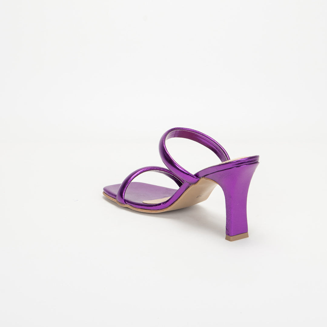 Kathrine Solid Heels Purple