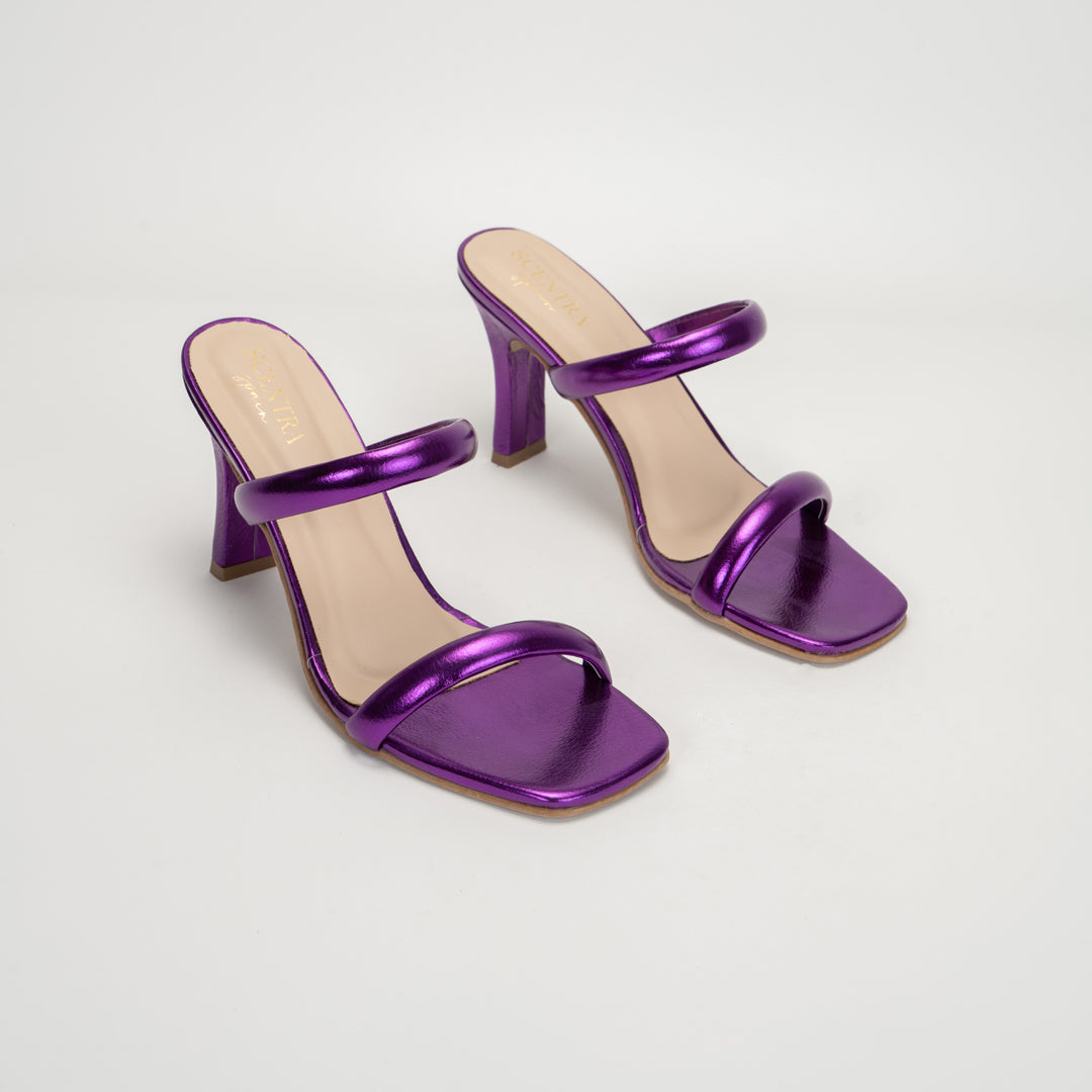 Kathrine Solid Heels Purple