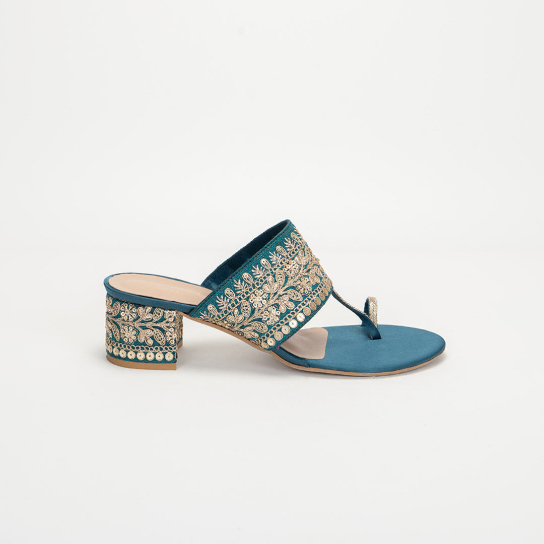 Lila Kolhapuri Block Heels